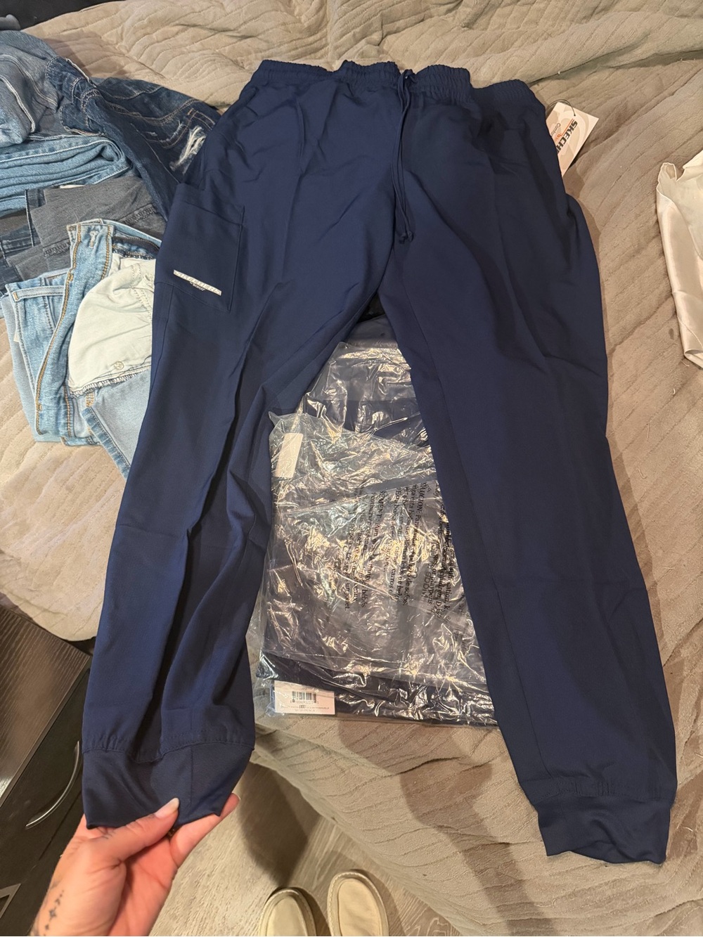 (3) Skechers Barco Uniforms Navy Scrub Pants